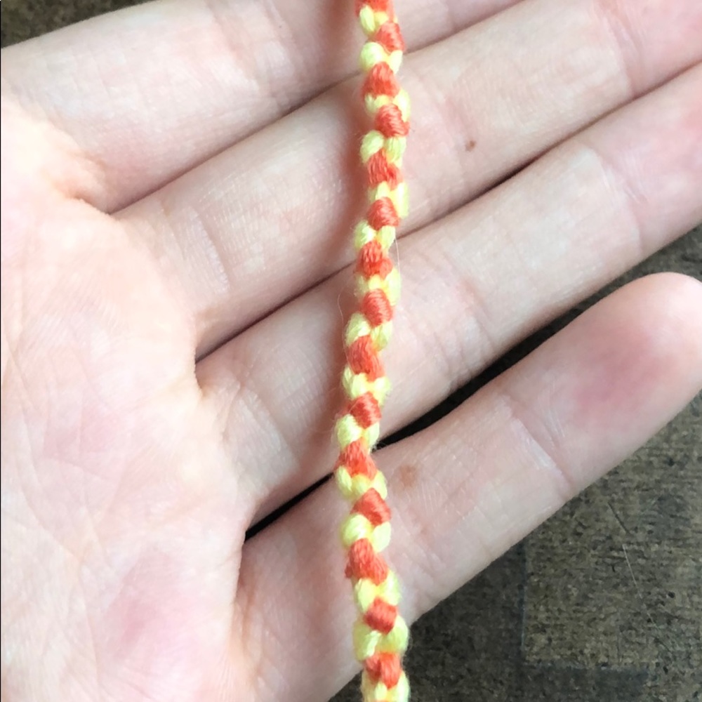 Coral yellow and orange bracelet